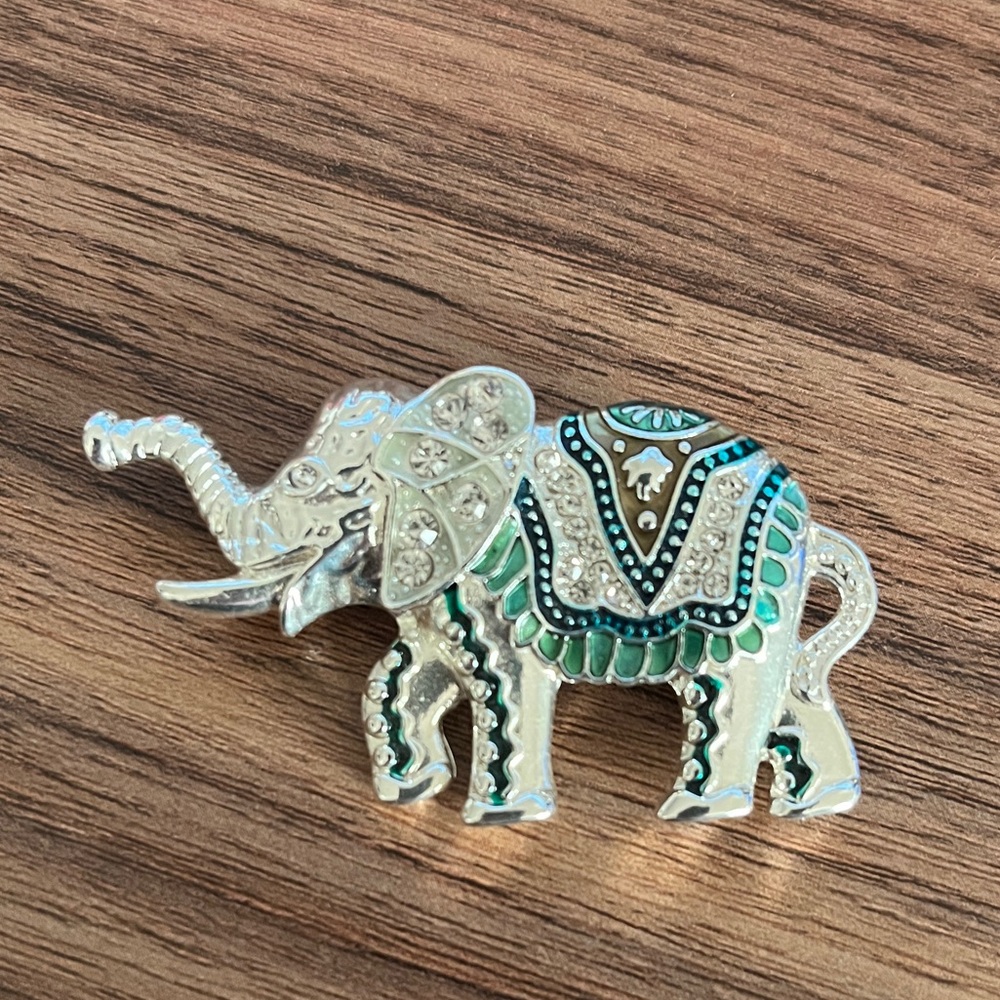 Napier Silver Elephant Brooch NWOB